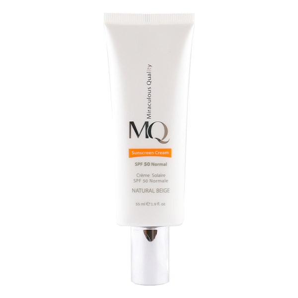کرم ضد آفتاب نرمال بژ طبیعی spf50 ام کیو